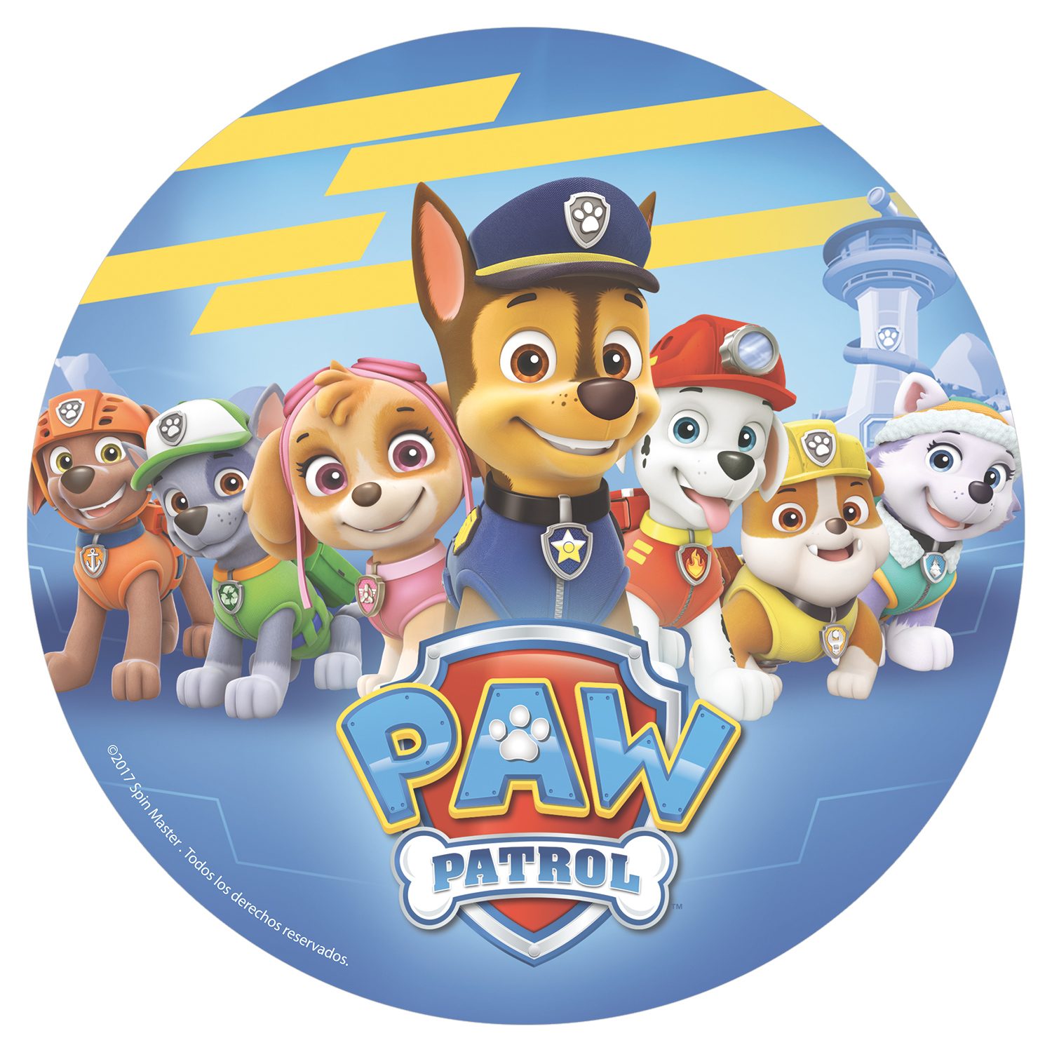Disque 20 cm Paw patrol bleu