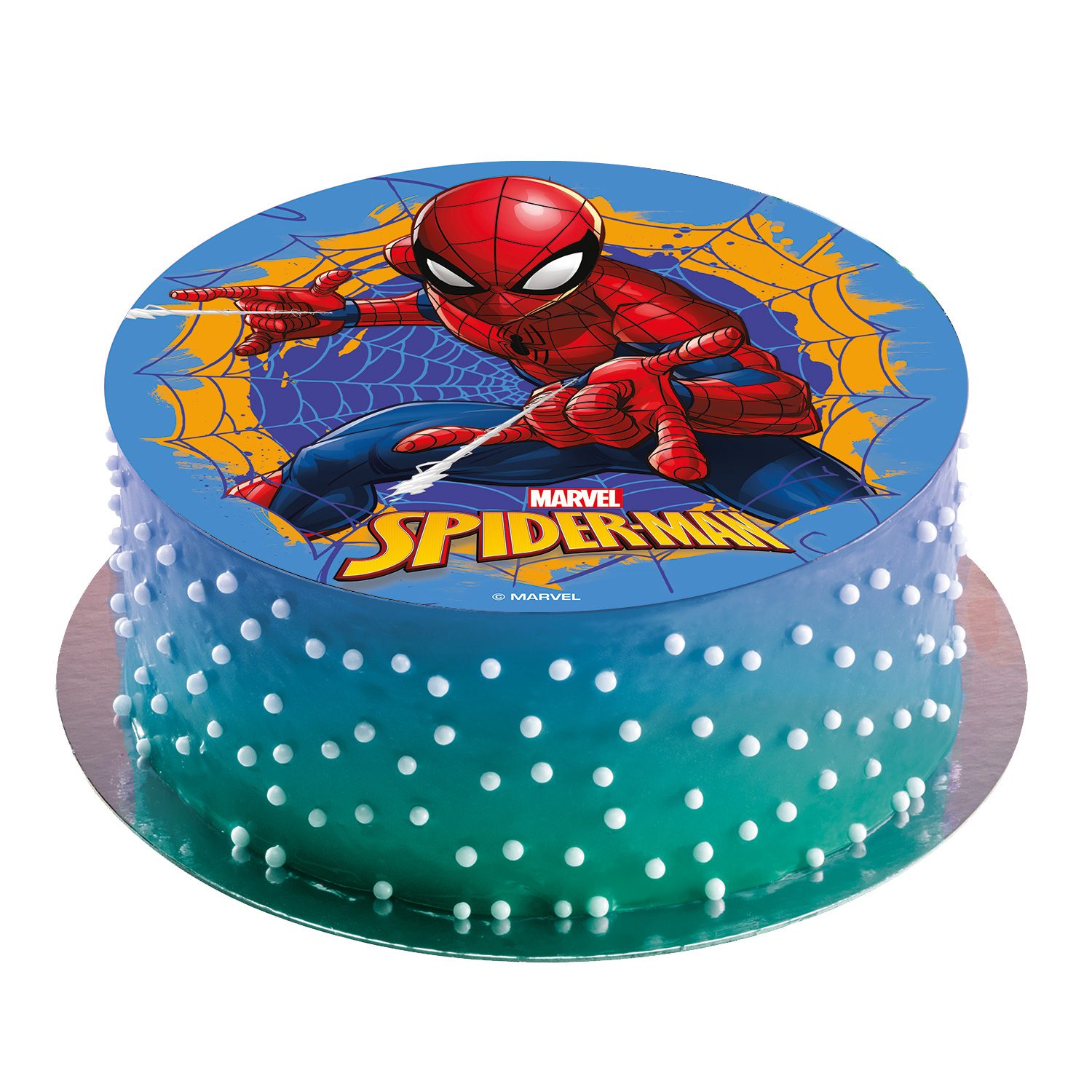 Disque 20 cm Spiderman avec toile